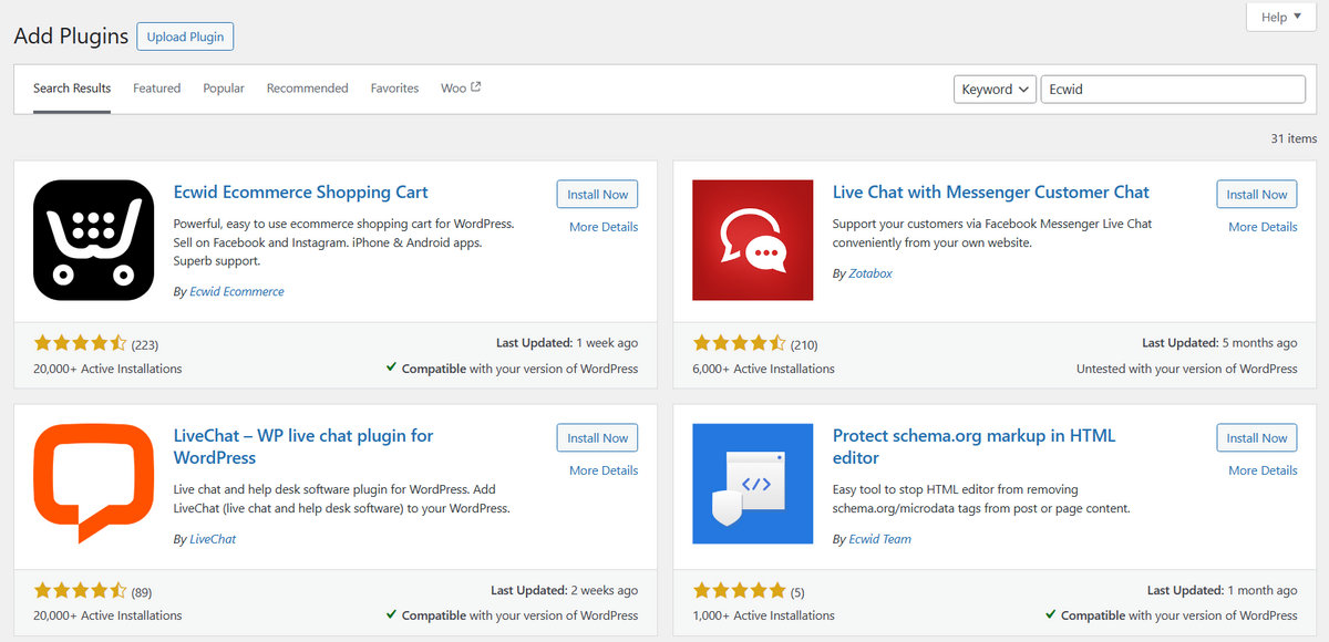 Ecwid - Integration with WordPress